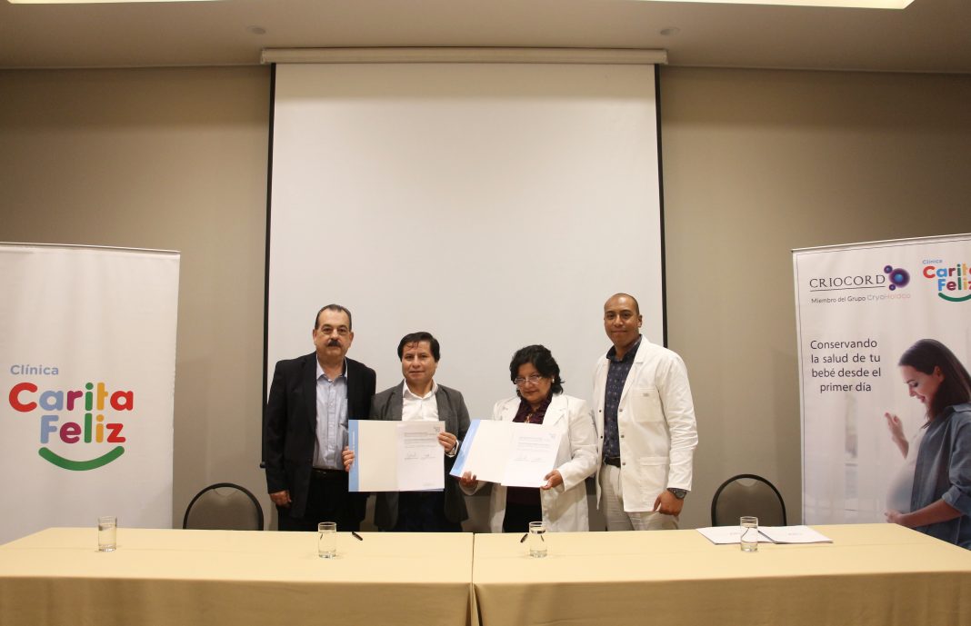 Clínica Carita Feliz firma convenio con el primer Banco Familiar de Células Madre del Perú