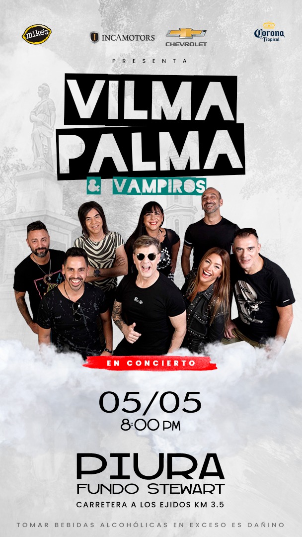 Banda de rock “Vilma Palma e Vampiros” confirma concierto en Piura