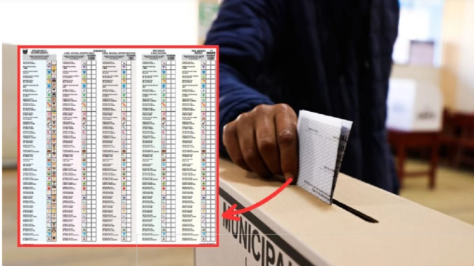 Cédula de votación en 2026 contará con cinco bloques diferenciados FOTO RPP